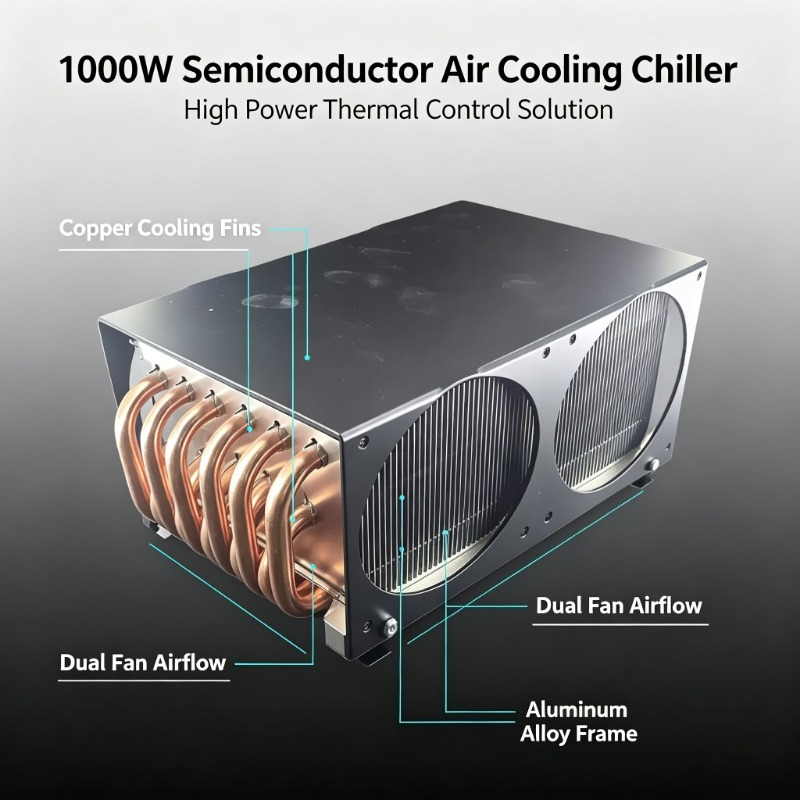 Laser Industrial Chiller - 1000W半導体ペルチェ式空冷装置、レーザーリソグラフィー、医療、軍事機器用産業用サーマルチラー