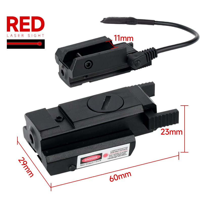 Industrial Laser Pointer - 低軌道20mm赤緑レーザーサイト、戦術ハンティングロケーター、補助精密照準、サイトアクセサリー