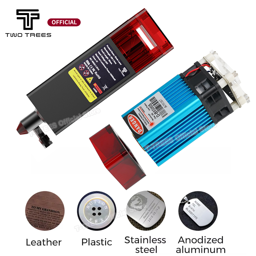 Metal Laser Cutter Head - Twotrees 80ワットレーザー彫刻機レーザーカッター用ウッドアクリル切削金属彫刻レーザーモジュール450 ± 445nmの青色レーザー