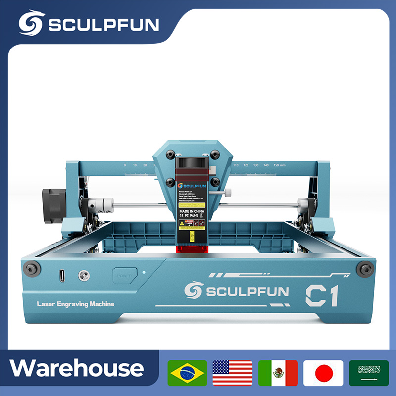 Industrial Laser Cutting Machine - Sculpfun 3W C1ミニレーザー彫刻機 ポータブルレーザー彫刻機 超微細スポット 150