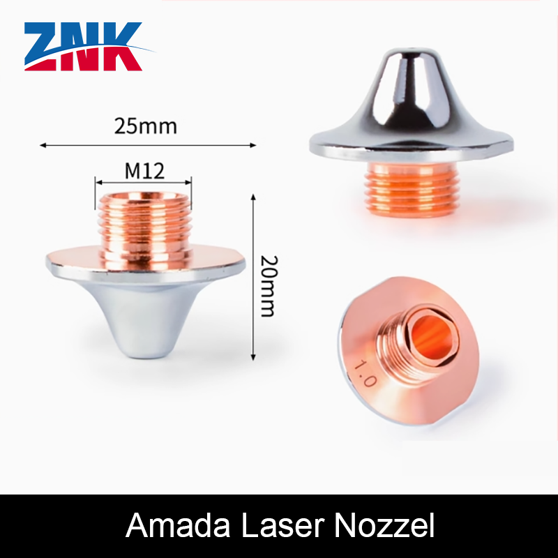 Metal Laser Cutter Head - 炭素鋼レーザー切断ノズル,ZNK-AMADA,クロムメッキ,単層,直径25, 10個
