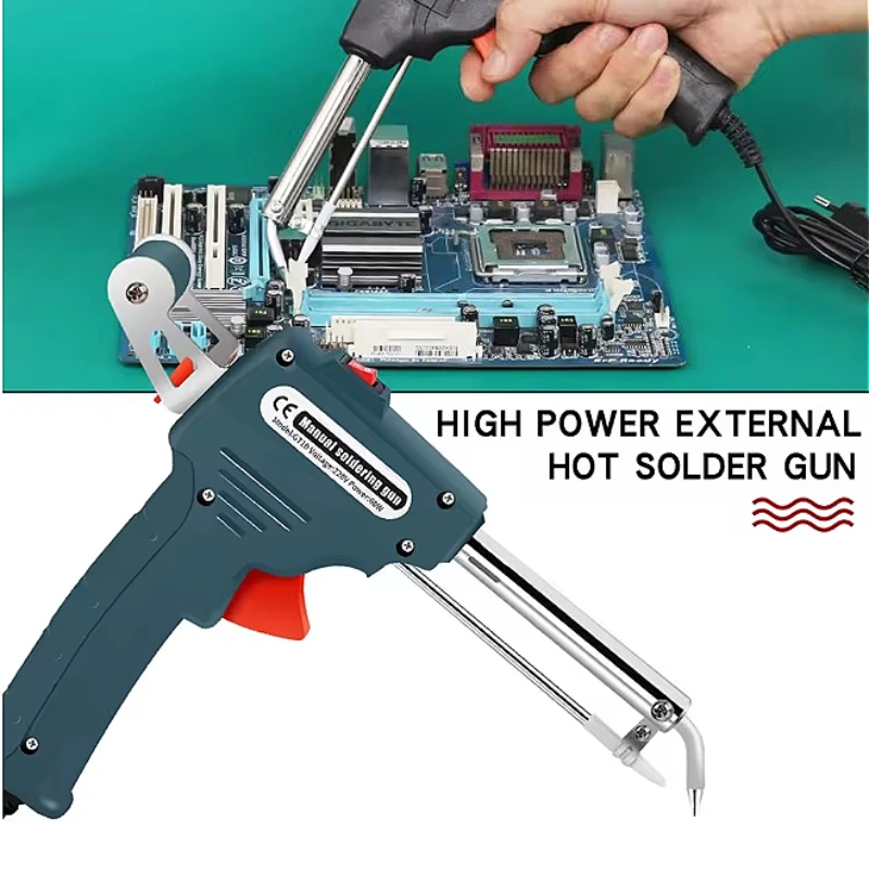 Industrial Laser Welding Tool - 新しい手持ち式鉄溶接機自動はんだ付けガン 220V 60 ワット内部加熱送信錫溶接修復ツール EU プラグ