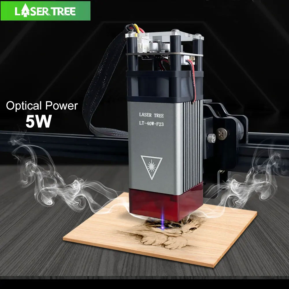 Metal Laser Cutter Head - レーザーツリー 4w 5W レーザーモジュール 450nm レーザーヘッド