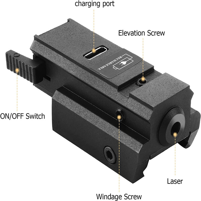 USB充電式戦術ミニグリーンレッドレーザー11mm 20mm - Industrial Laser Pointer のレビューと価格