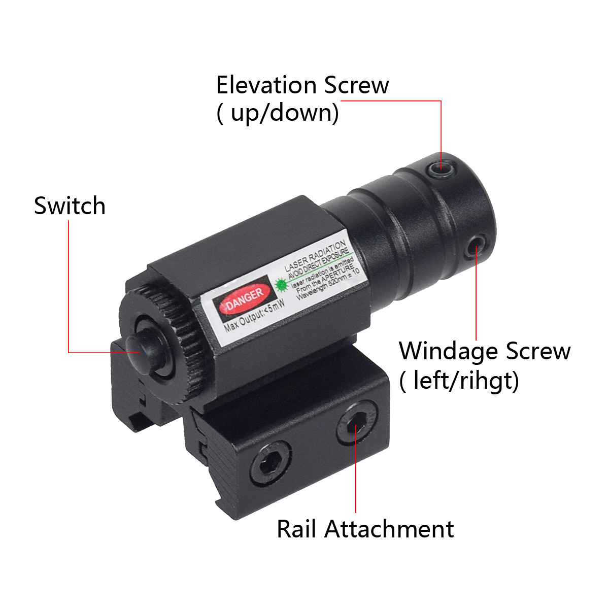 戦術的なレッドグリーンドットレーザーポインターサイトスコープ - Industrial Laser Pointer のレビューと価格