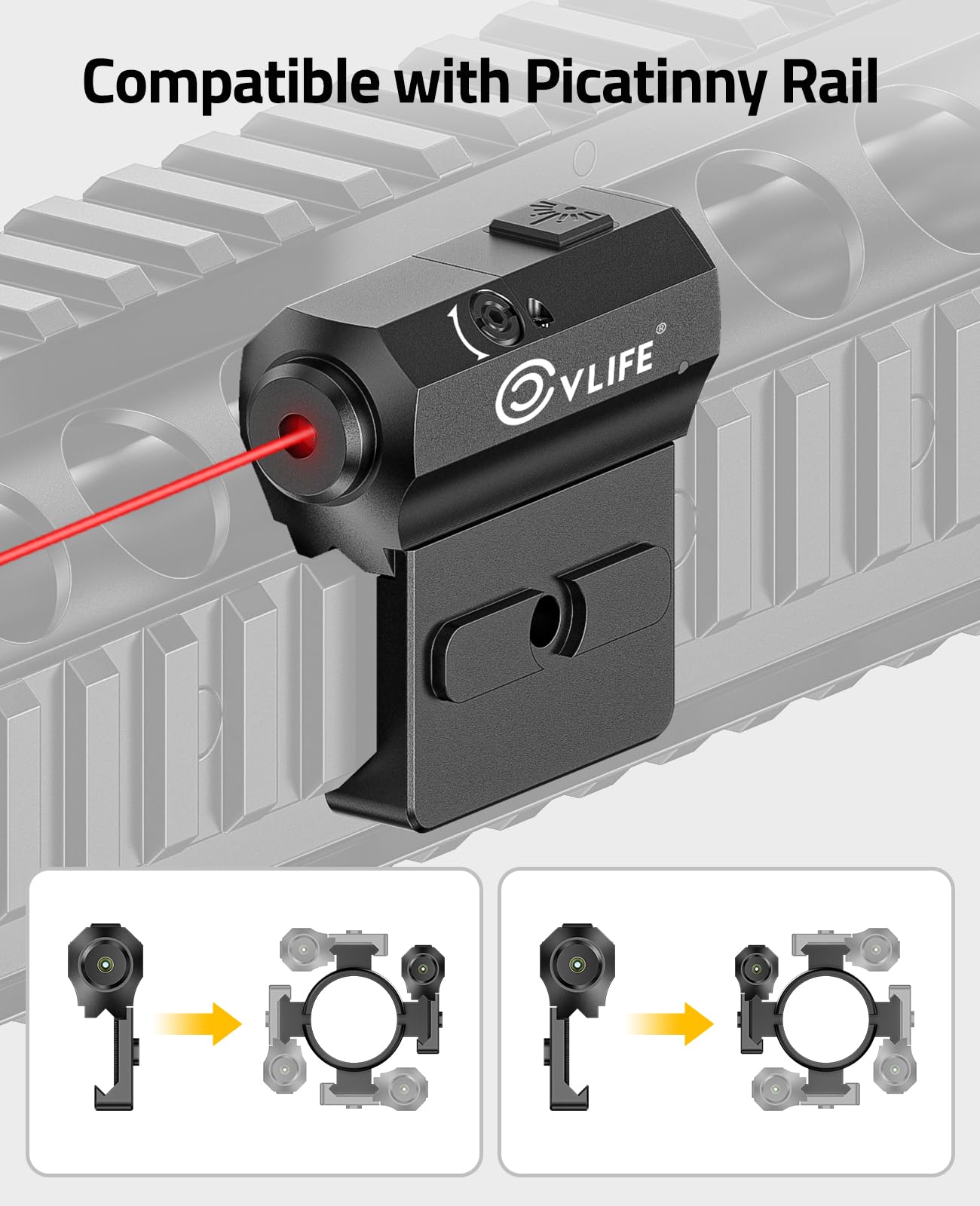 CVLIFE ライフル赤/緑レーザービームサイト ロープロフ - Industrial Laser Pointer のレビューと価格