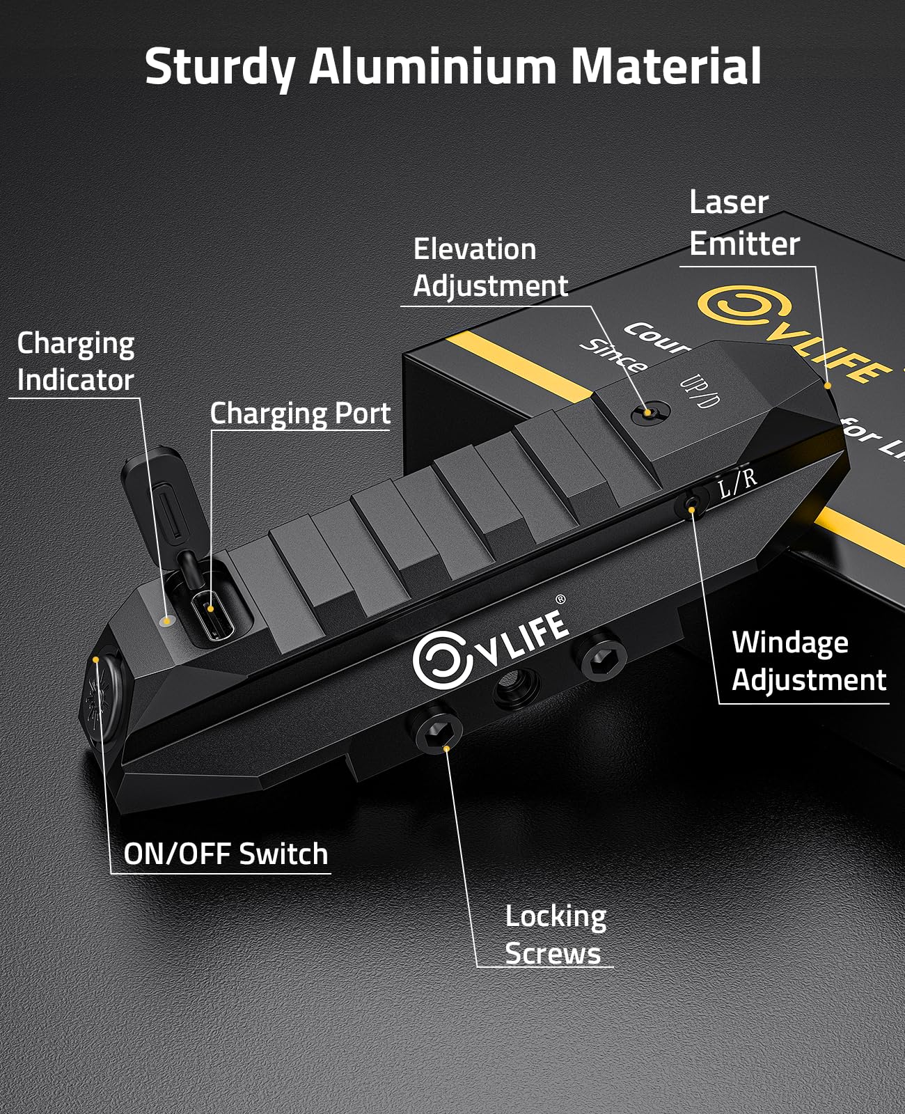 CVLIFE REDレーザー視力戦術的なロープロファイルライ - Industrial Laser Pointer のレビューと価格