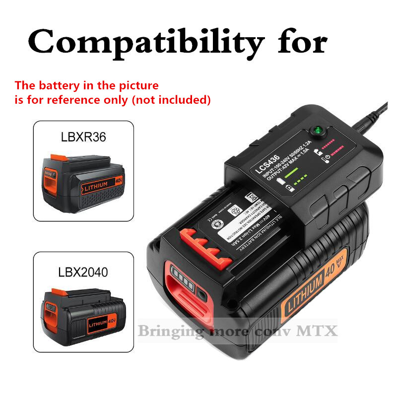 ブラック&デッカー 36V/40V リチウムイオン電池充電器 - Black+Decker Tool Cordless のレビューと価格