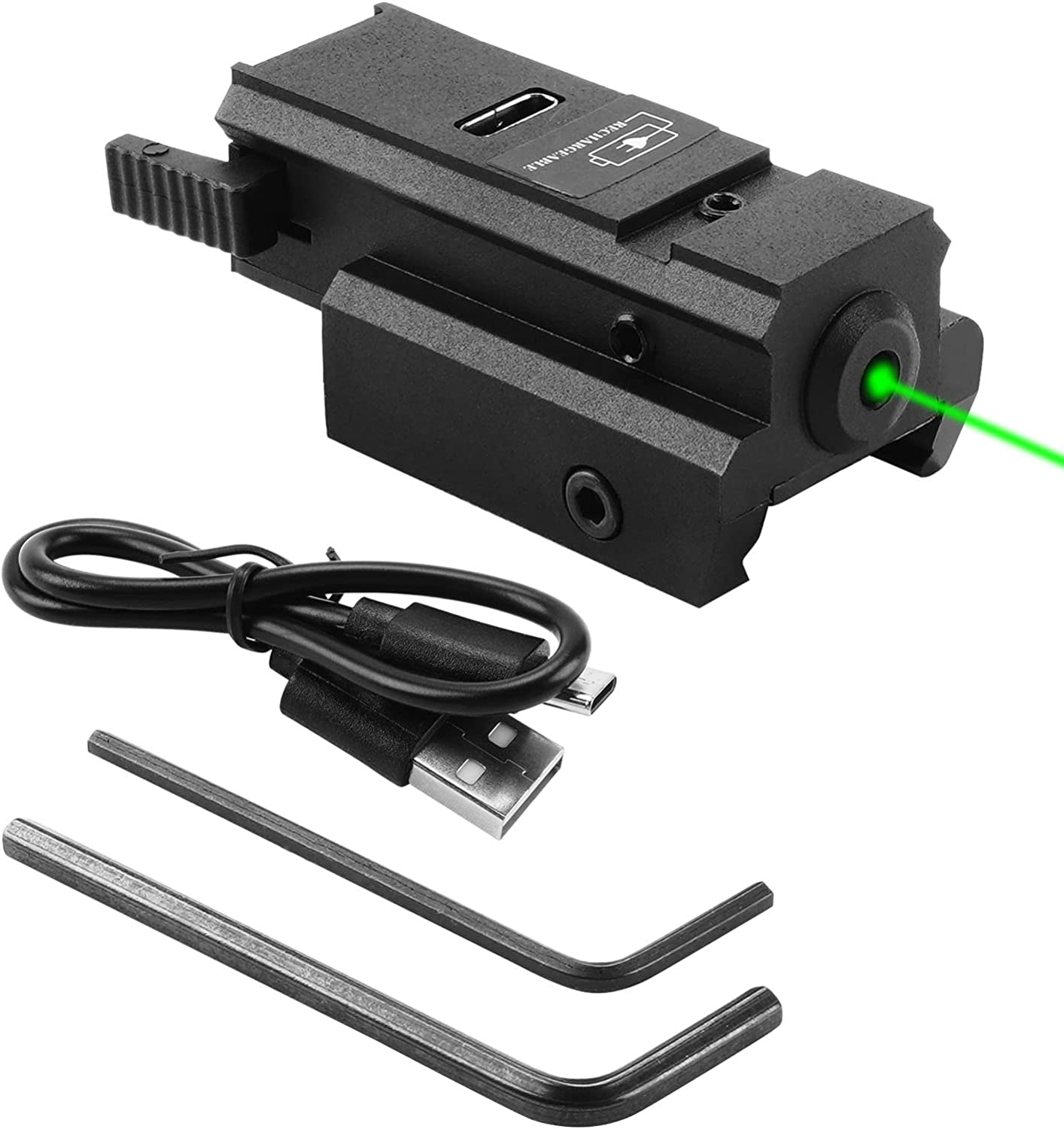 USB 充電ミニ赤緑レーザーサイト 11 ミリメートル 20 - Industrial Laser Pointer のレビューと価格