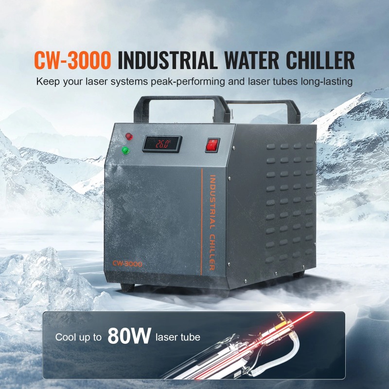 SucceBuy 工業用ウォーターチラー CW-3000 8 - Laser Industrial Chiller のレビューと価格